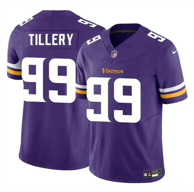 Youth Minnesota Vikings #99 Jerry Tillery Purple 2023 F.U.S.E. Vapor Untouchable Limited Stitched Jersey